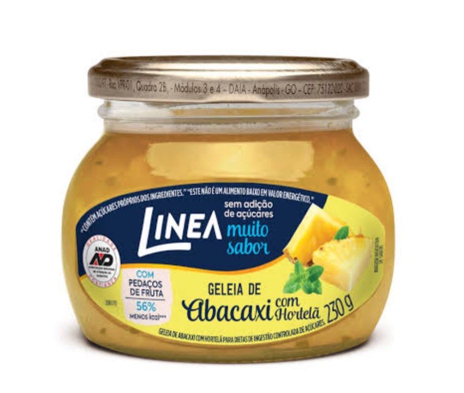 Geleia de abacaxi com hortelã sem açúcar 230g