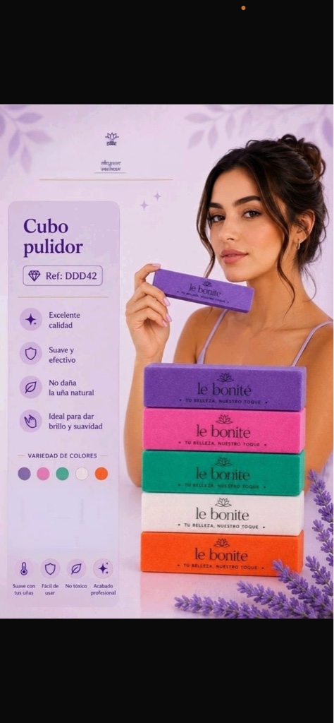 Cubo pulidor para uñas