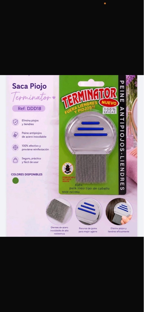 Peine saca piojos