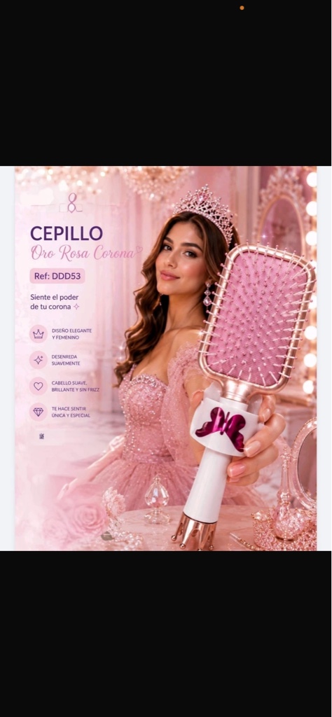 Cepillo oro rosa