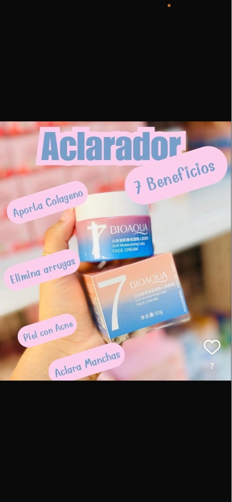 Crema Bioaqua 7 beneficios