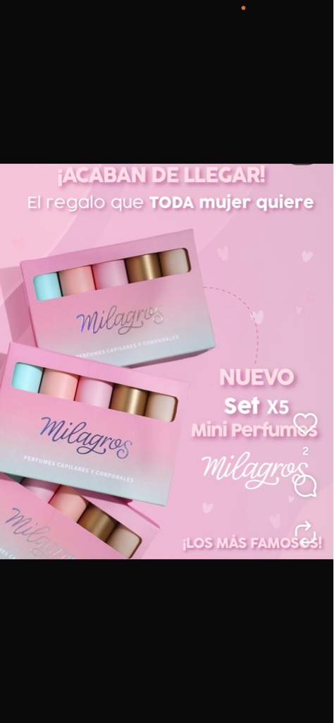 Kit mini perfumes X5 Milagros
