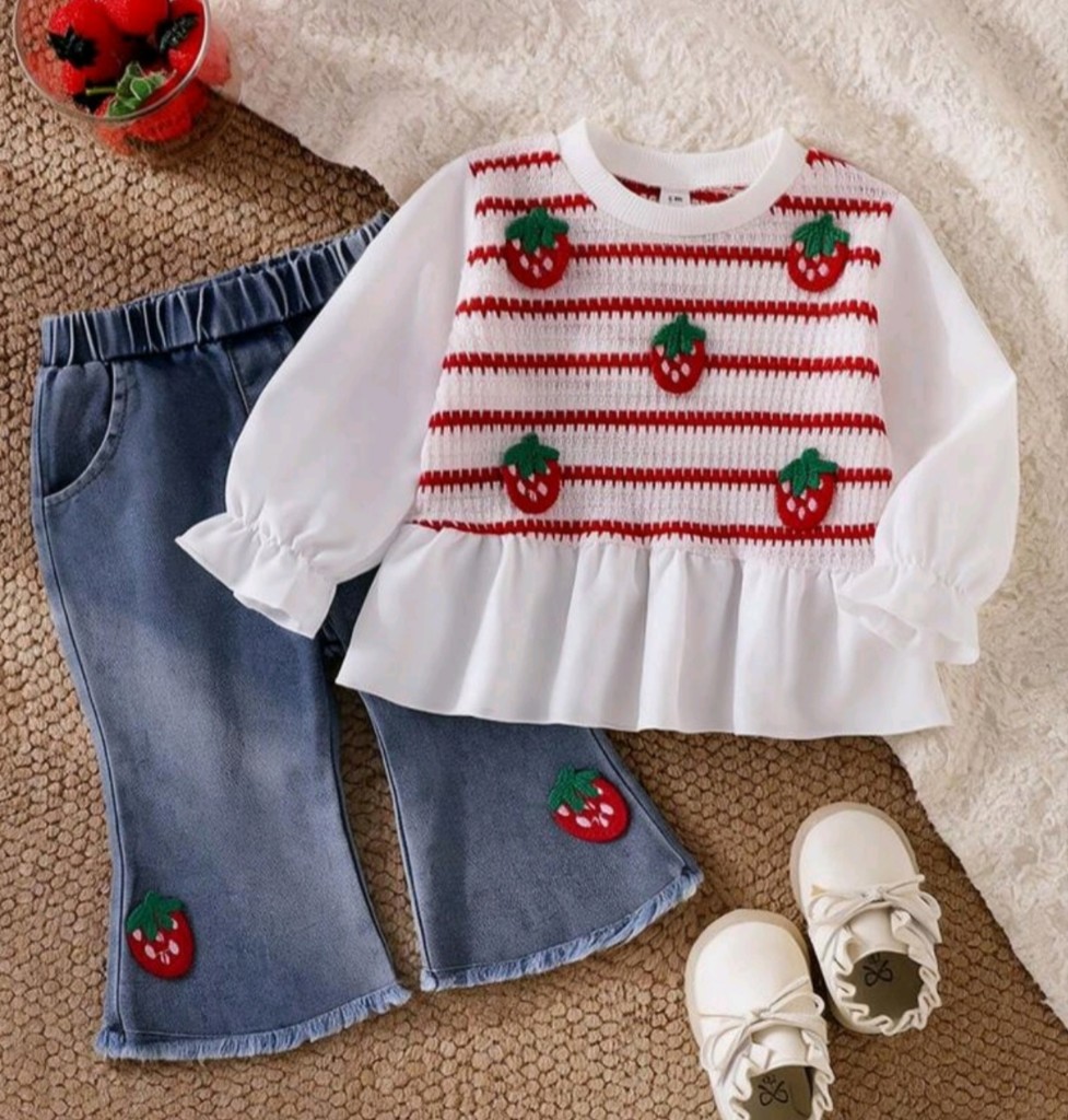 Conjunto infantil fresa jean