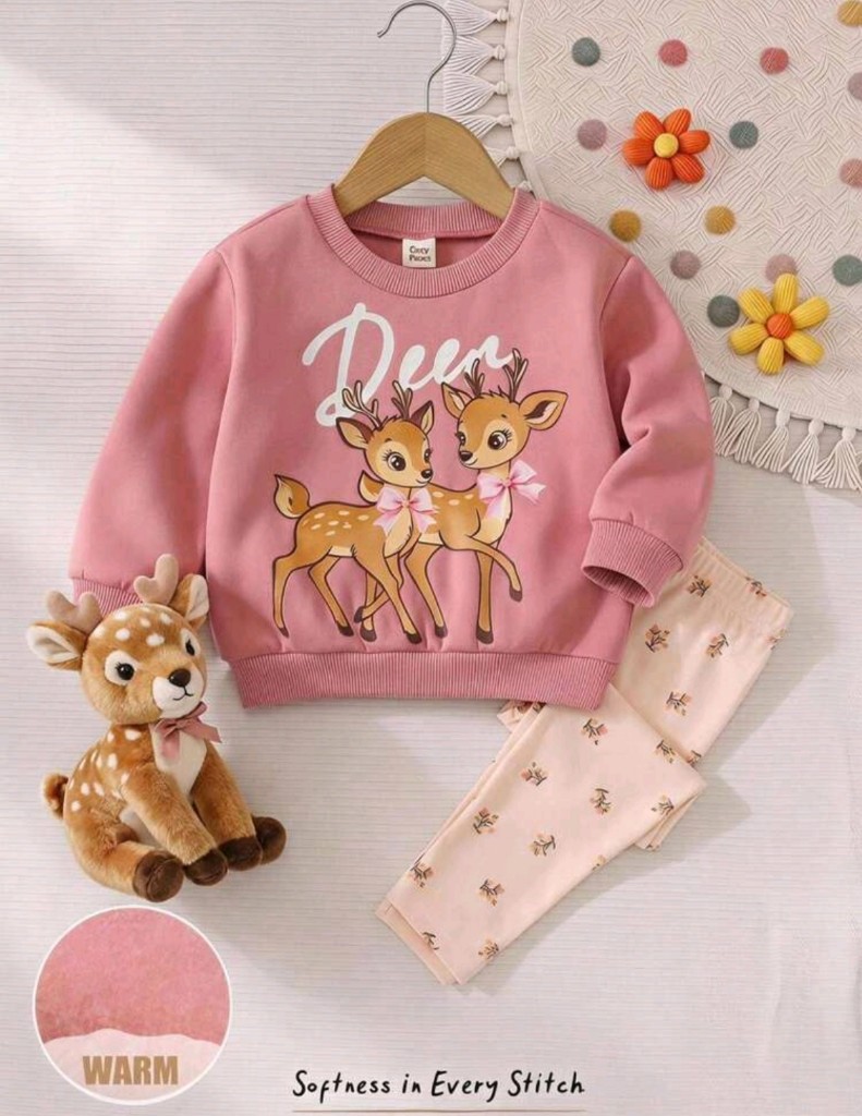 Conjunto rosa Deer