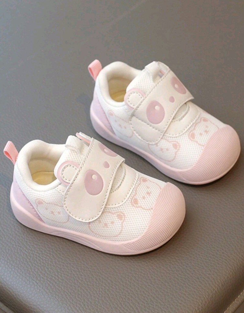 Zapatillas blancas rosadas bebe