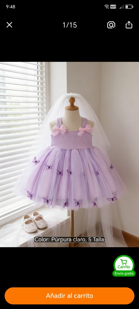Vestido purpura claro