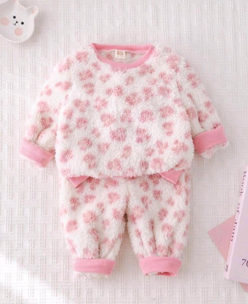 Conjunto rosa peluche