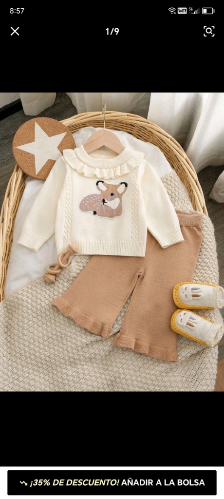 Conjunto hilo premium bebe pantalon negro