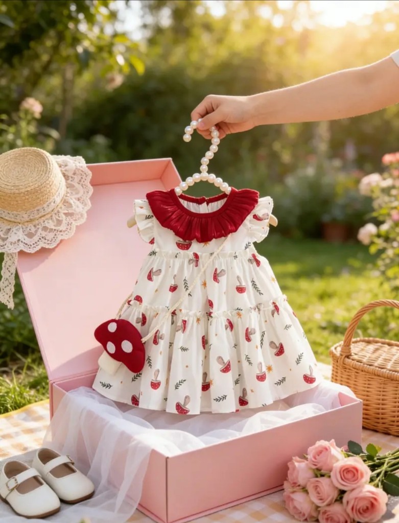 Vestido infantil de hongo
