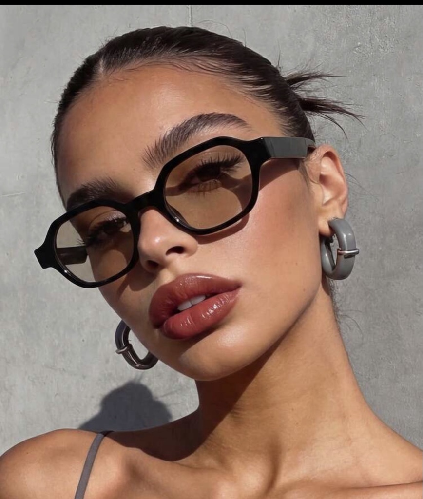 Lentes negros redondos