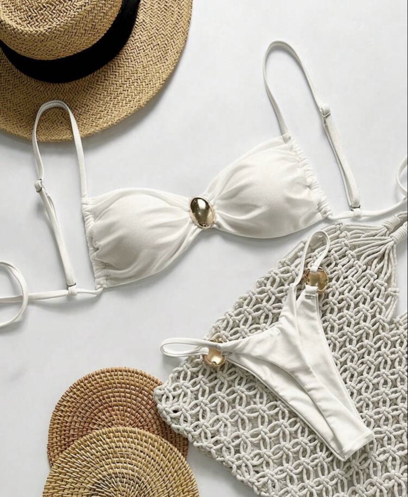 Bikini blanco anillo