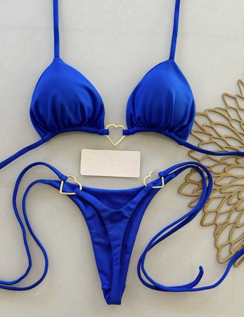 Bikini azul triángulo