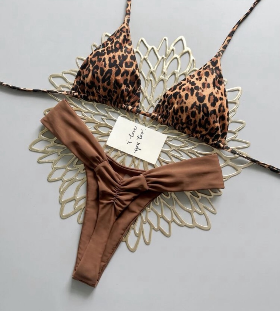 Bikini animal print chocolate