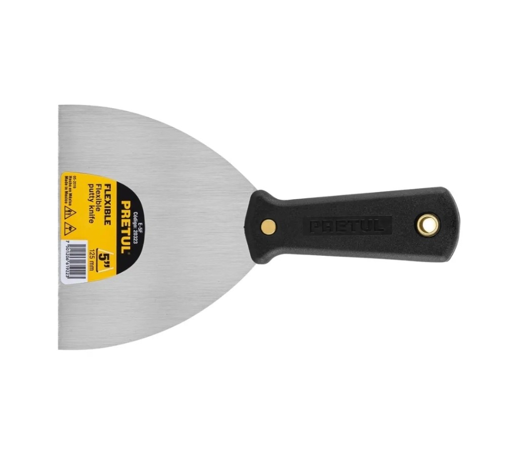 ESPÁTULA FLEXIBLE 5"" CON MANGO DE PLÁSTICO, PRETUL"