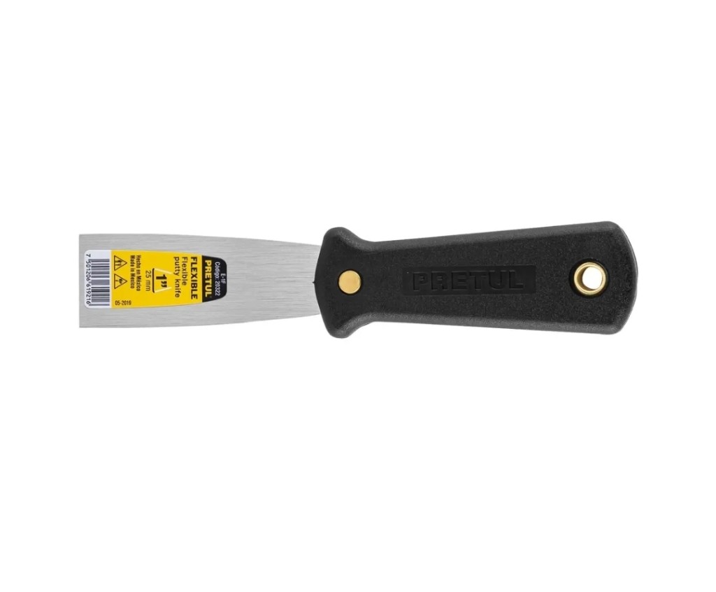 ESPÁTULA FLEXIBLE 1"" CON MANGO DE PLÁSTICO, PRETUL