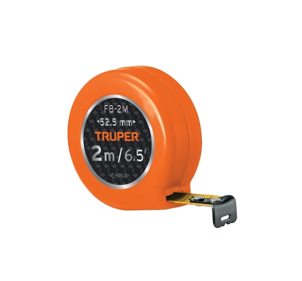 FLEXÓMETRO DE BOLSILLO 2 M CINTA 13 MM, TRUPER