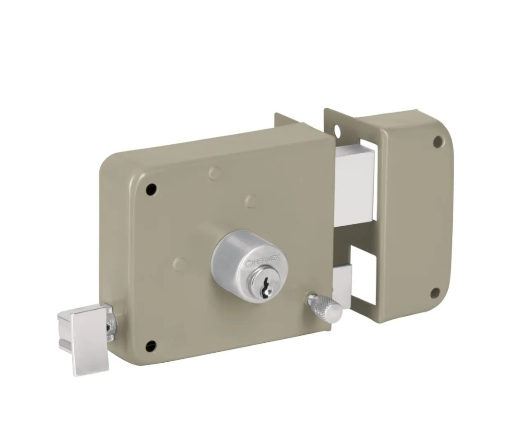 CERRADURA SOBREPONER DER INSTALA-FÁCIL, CAJA, HERMEX BASIC