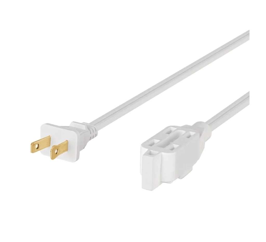 EXTENSIÓN ELÉCTRICA DOMÉSTICA 4 M BLANCA CON CLAVIJA RECTA