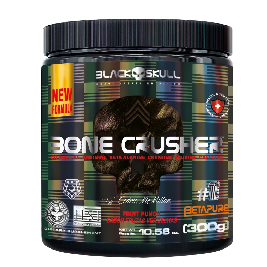 Pré Treino Bone Crusher - Black Skull