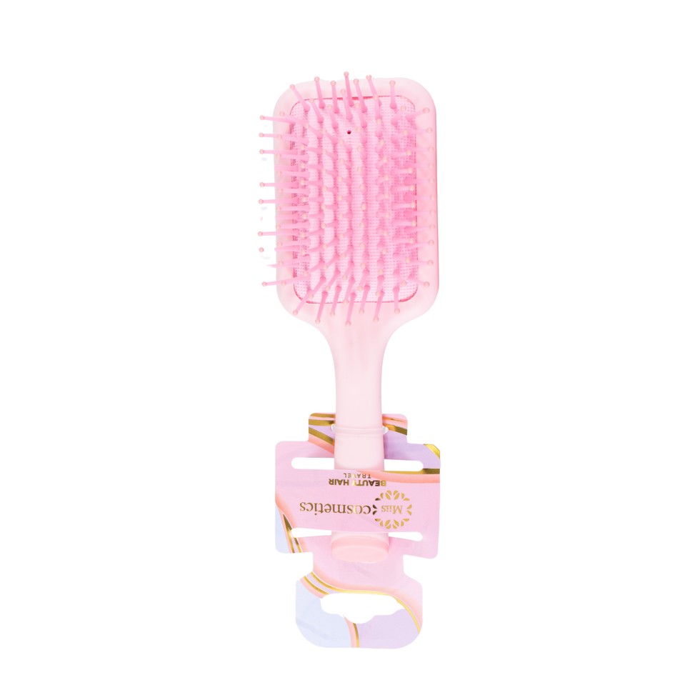 Cepillo cuadrado beauty hair travel rosado