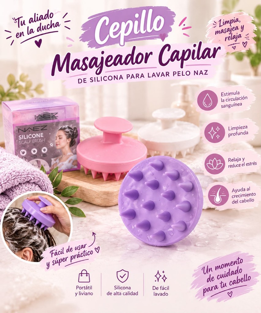Cepillo masajeador capilar