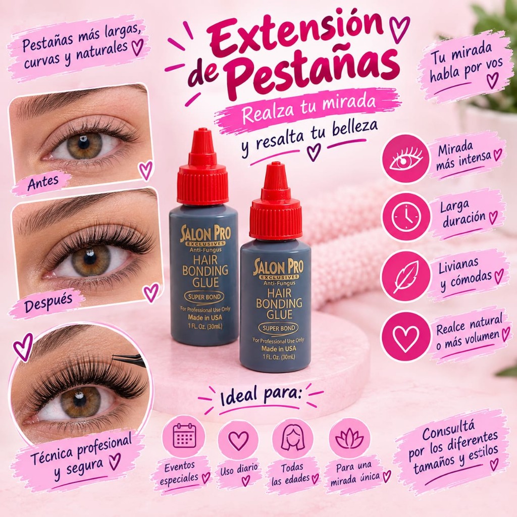 Pegamento para extensiones