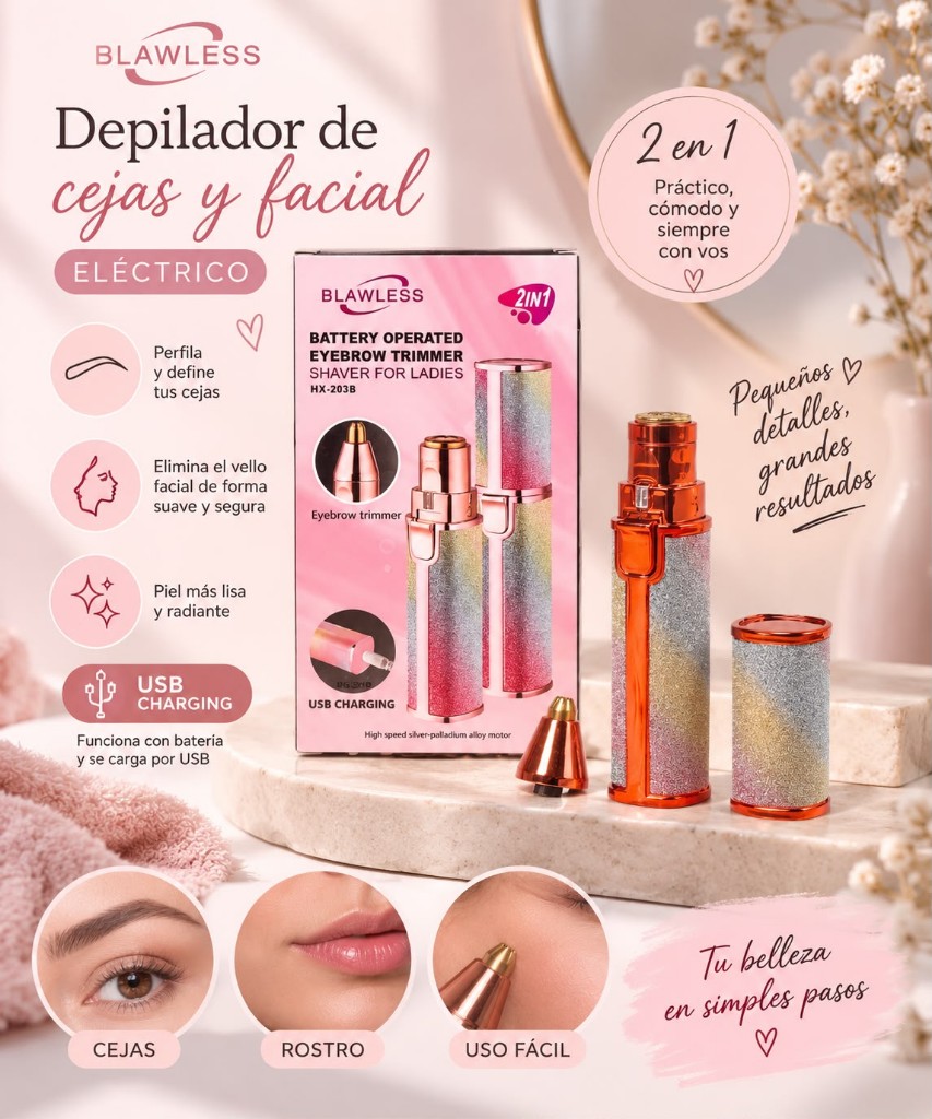 Depiladora de cejas y facial