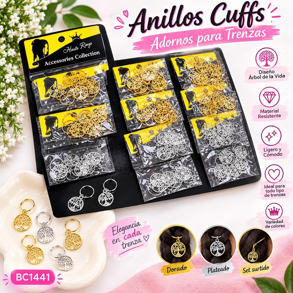 Adorno para trenzas por paquete