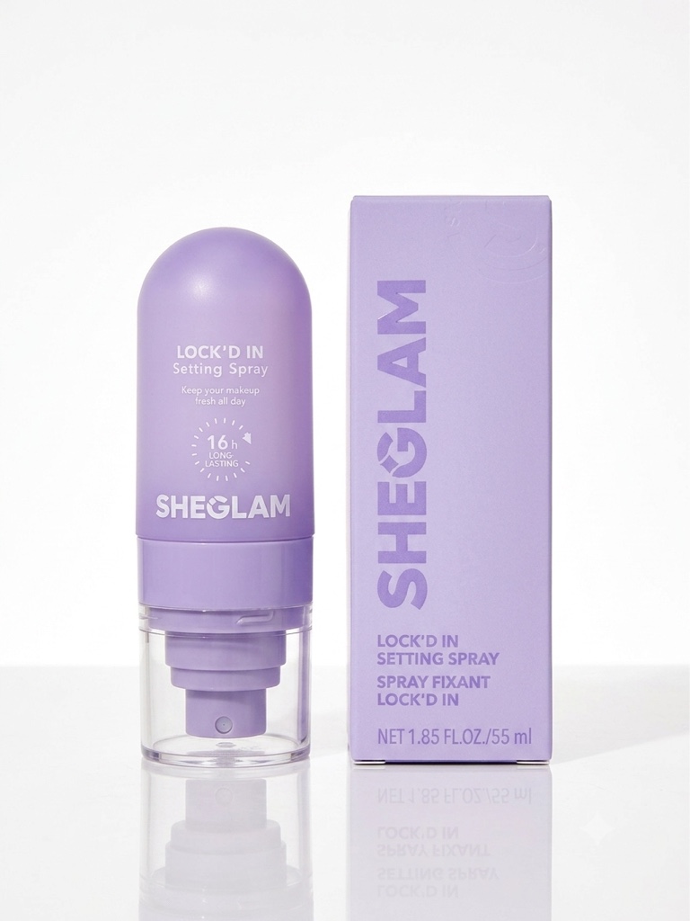 Fijador de maquillaje sheglam tapa morada