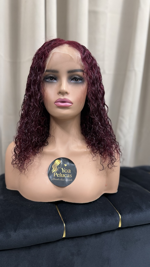 Peluca humana 16 pulgadas frontal 13x4 99j