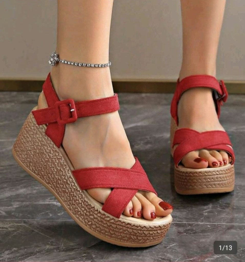 Sandalias plataforma rojas