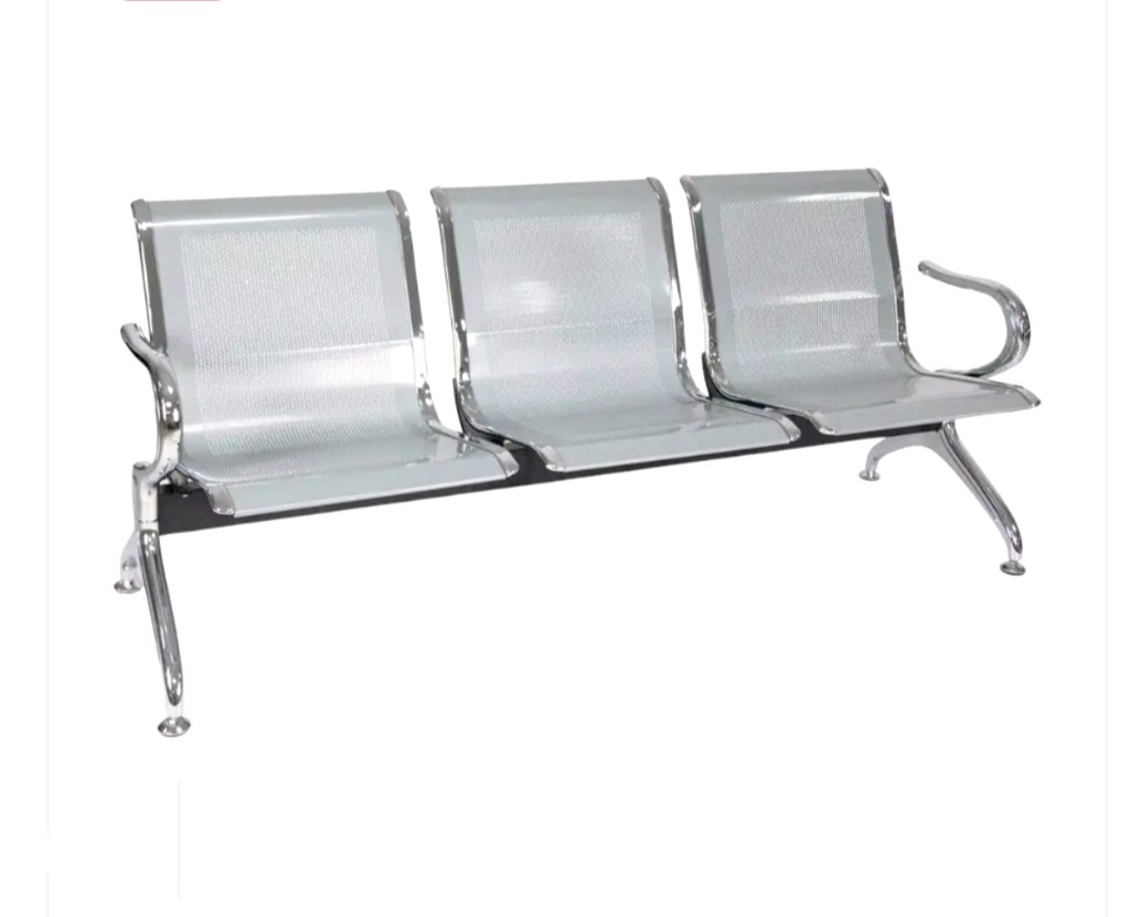 JUEGO SILLA TÁNDEM METÁLICA X3