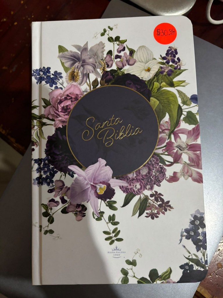 Biblia Letra Gigante Corona de Flores RVR 1960