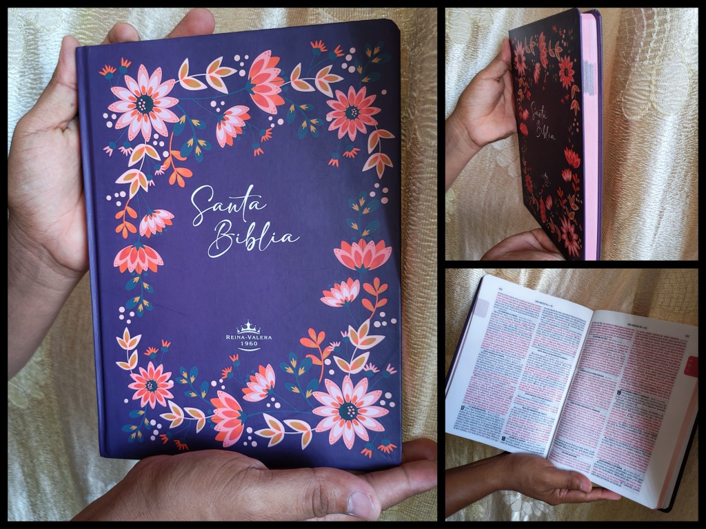 Biblia Reina-Valera 1960 floral morada