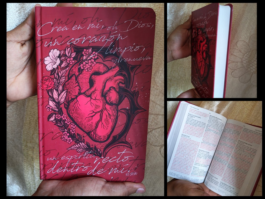 RVR60 Biblia Tamaño Manual Letra Grande
Tapa Dura - Corazón Rojo