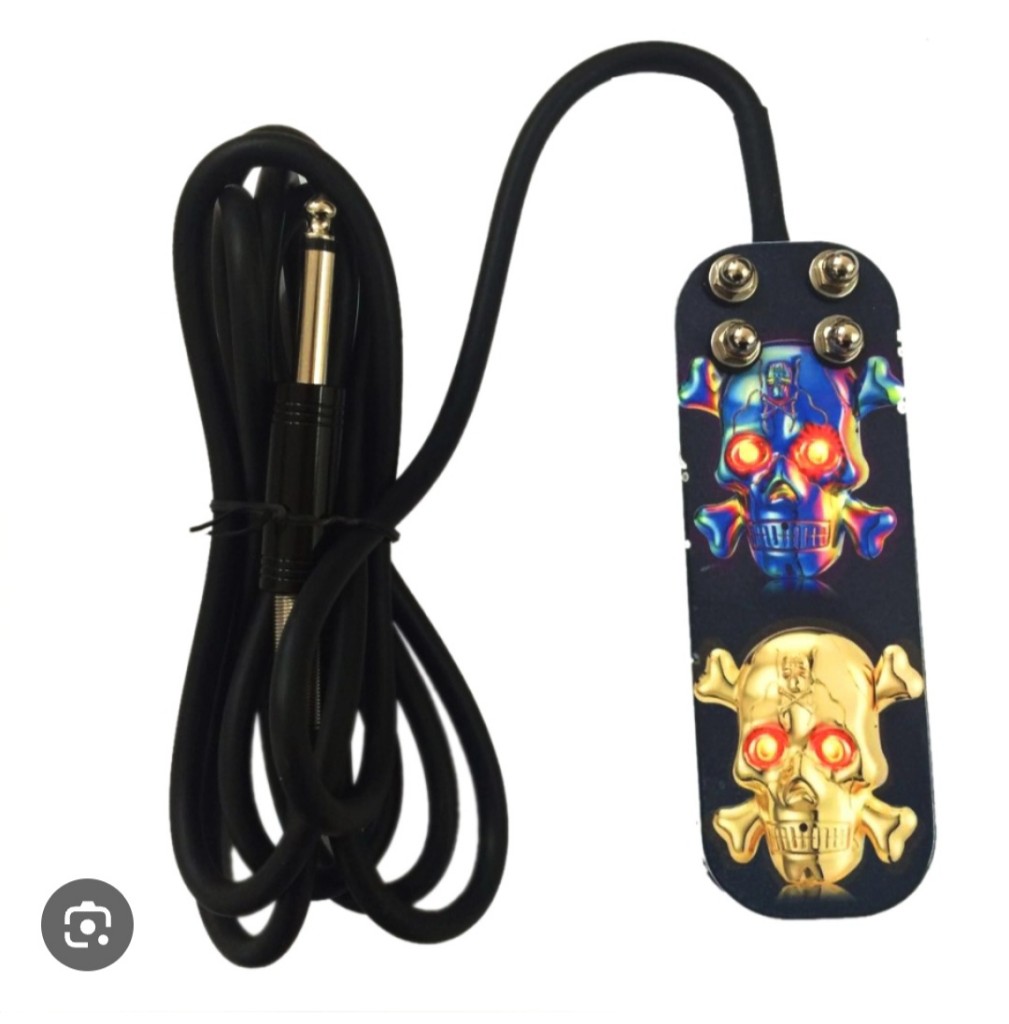 Pedal Metálico Skull para Máquina de Tatuaje