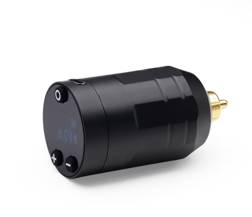 Mini fuente de alimentación inalámbrica de 1500 mAh para máquinas de tatuar rotativas.