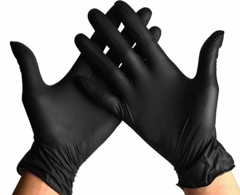Guantes de nitrilo negro talla s
