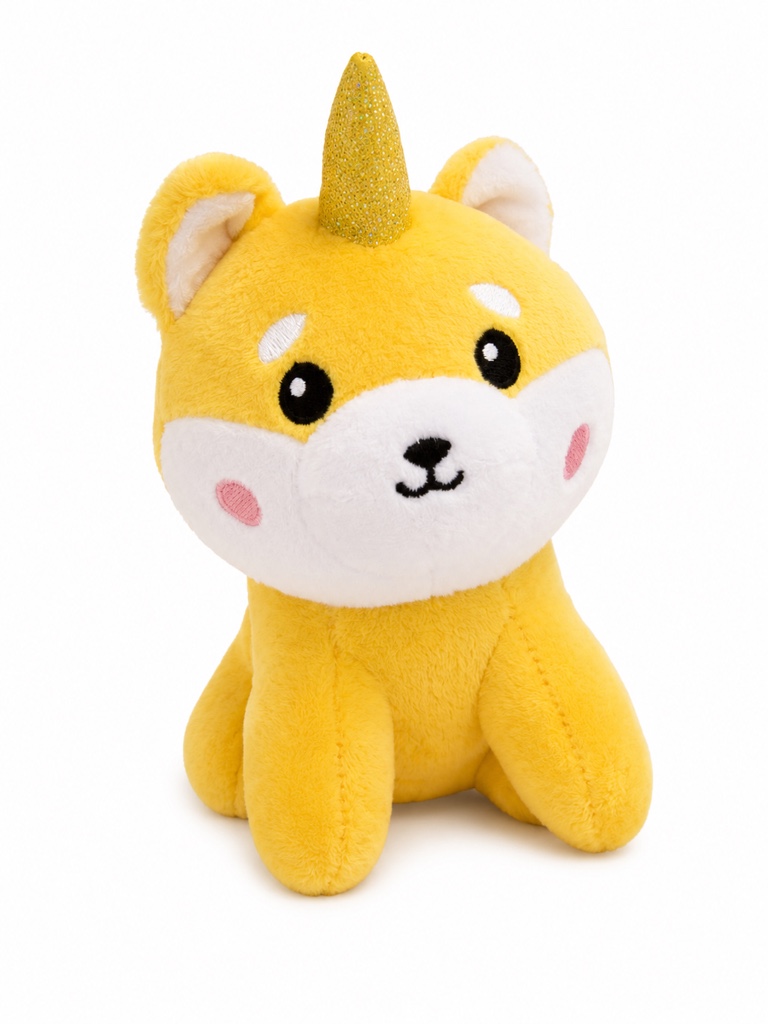 Peluche unicornio amarillo