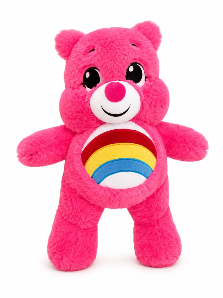 Oso cariñosito rosa arcoiris peluche