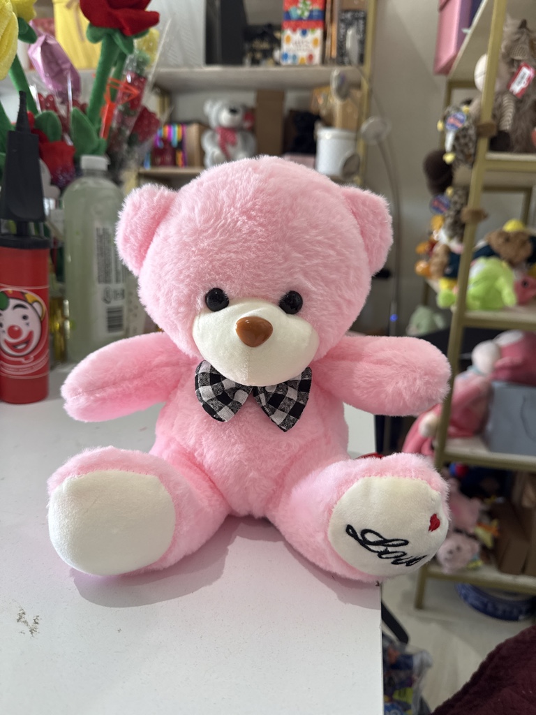 Oso rosa de peluche