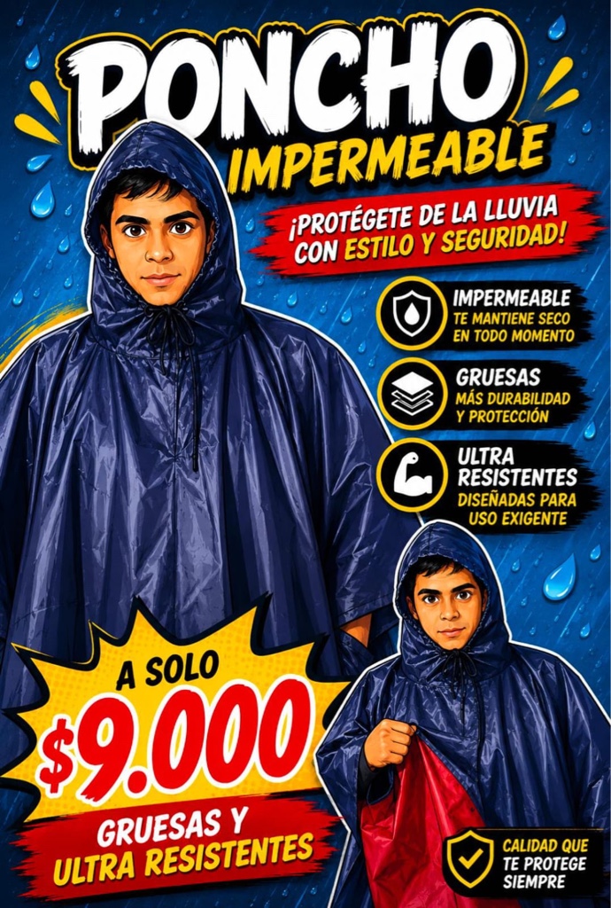 Poncho impermeable