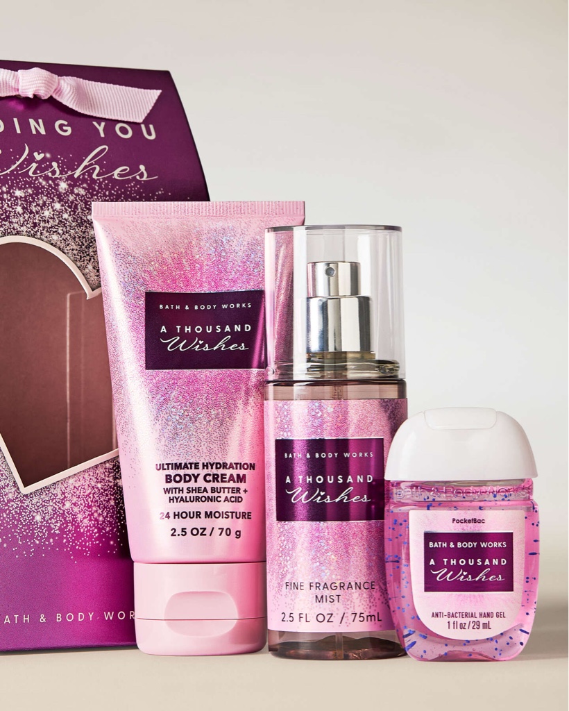 Set regalo Bath & Body Works A Thousand Wishes rosa kit