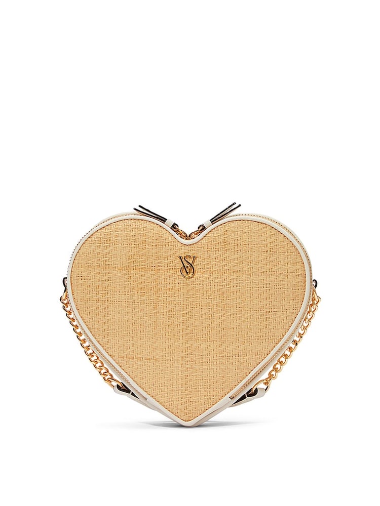 Victoria's Secret bolsa corazón beige