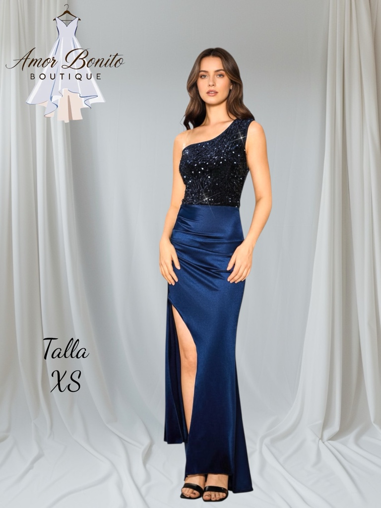Vestido azul marino lentejuela