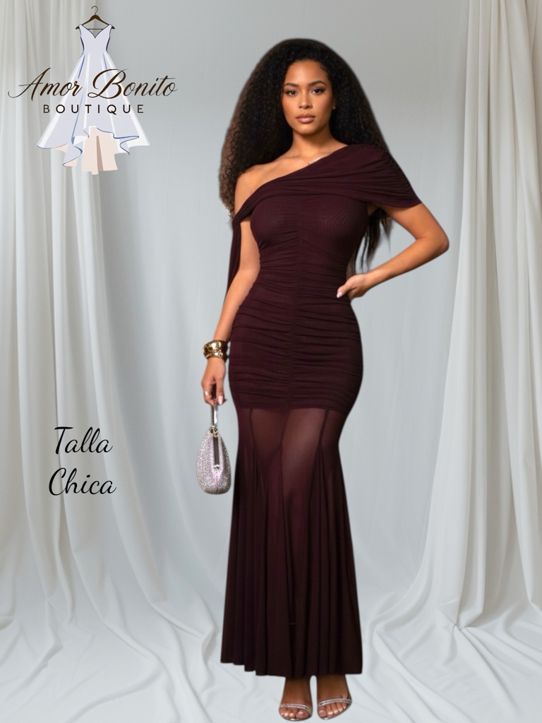 Vestido rojo violeta