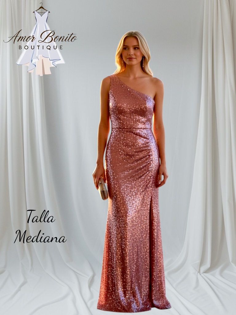 Vestido rosa lentejuelas