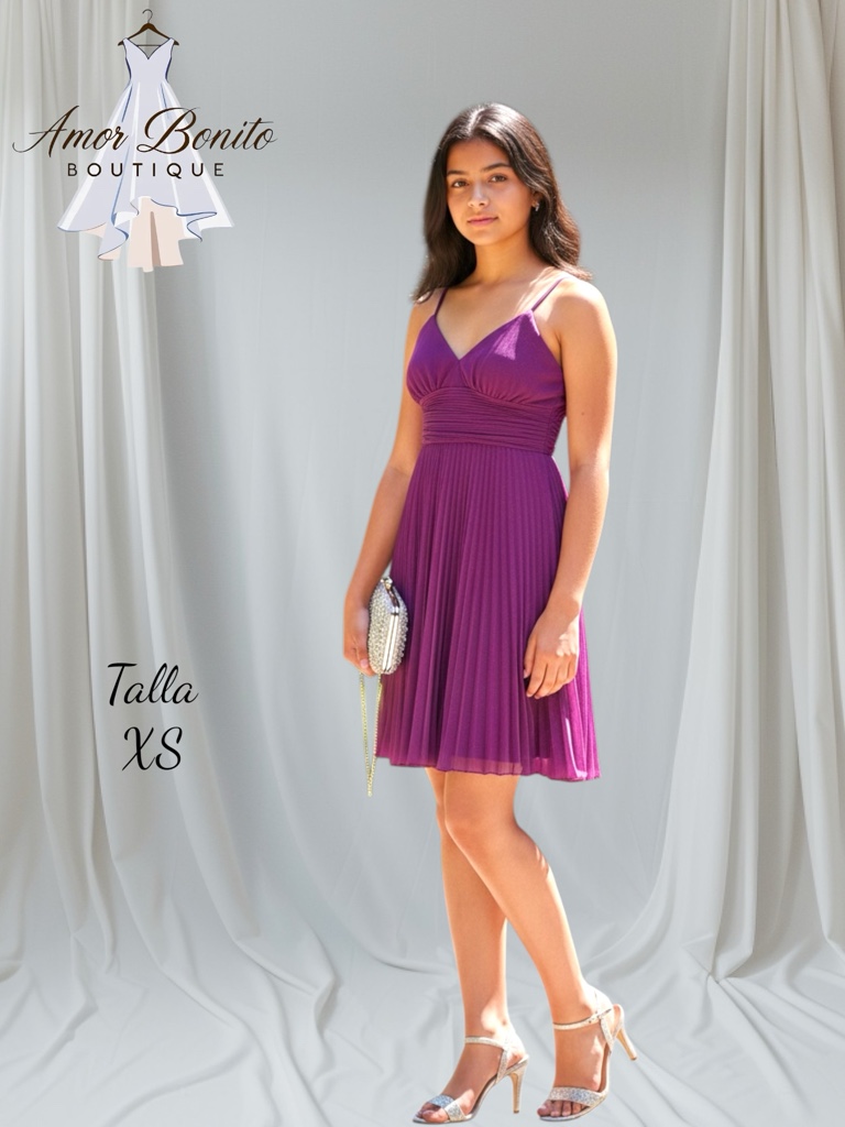 Vestido morado corto XS