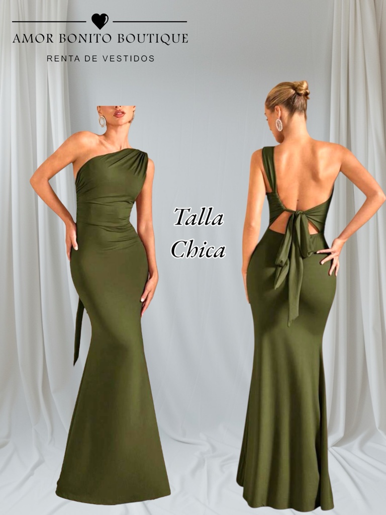 Vestido verde olivo