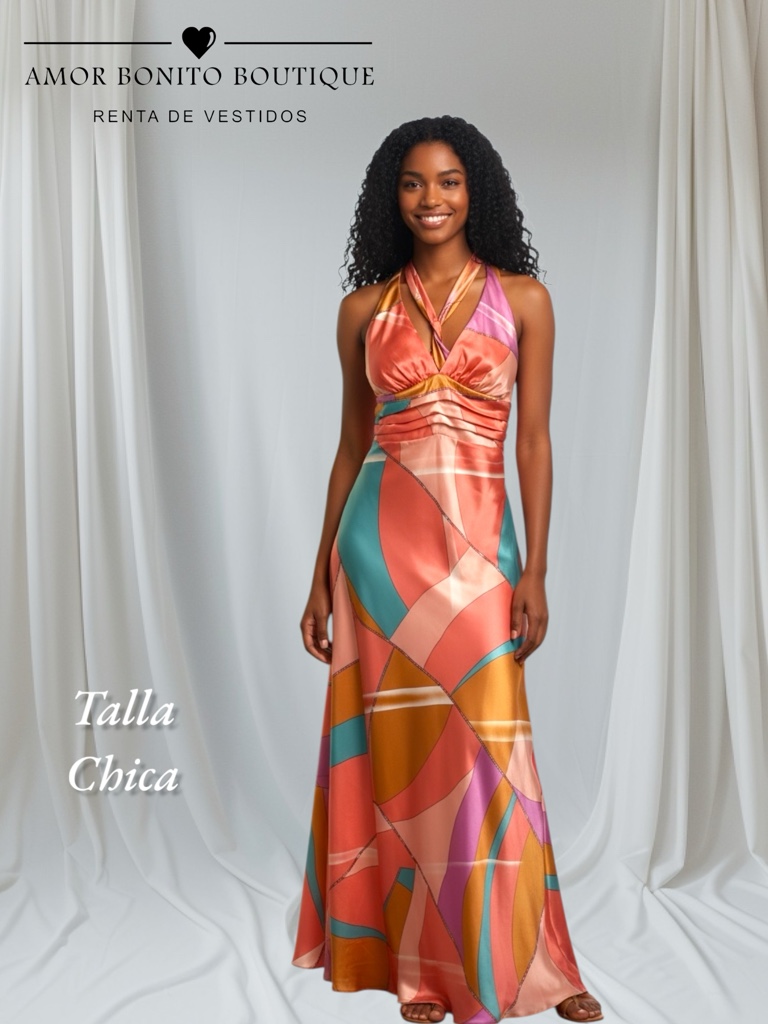 Vestido multicolor largo